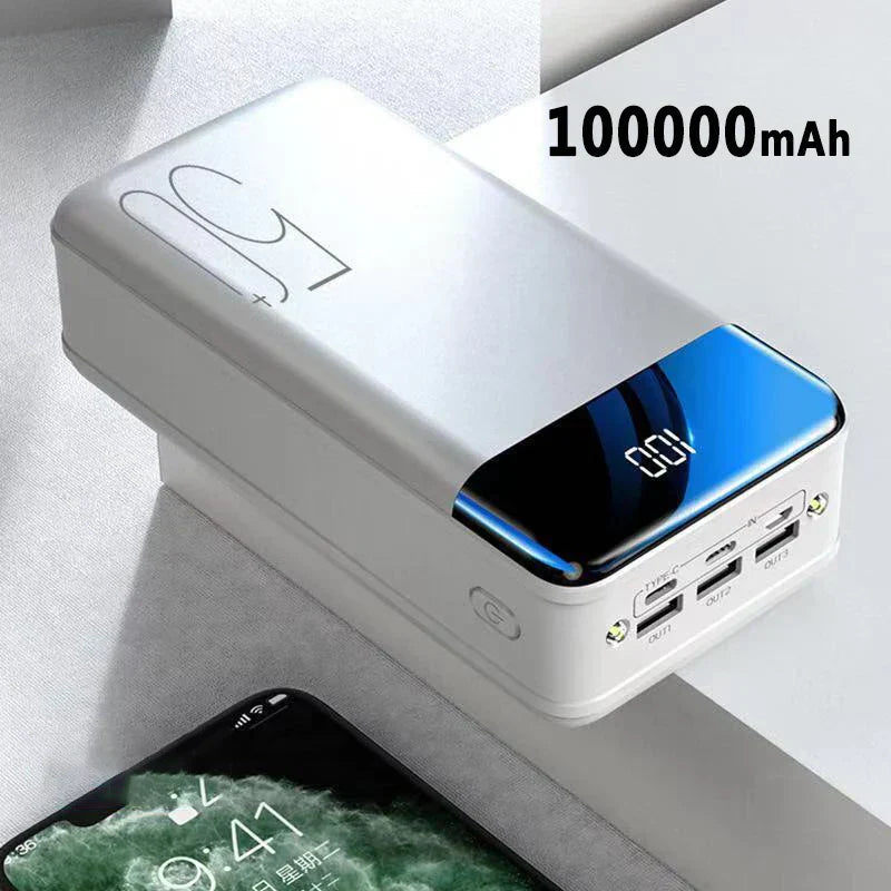 ChargeBlitz | 100,000mAh Ultra-High Capacity Power Bank with Super Fast Charging – Portable Charger for Phones, Tablets, and Laptops