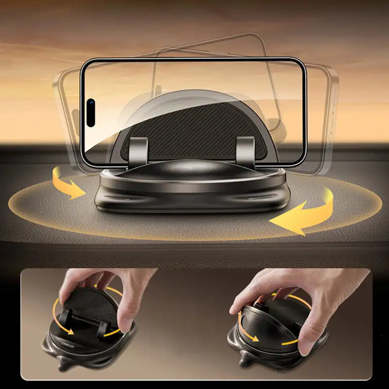 360° Rotating Car Phone Holder | Adjustable Dashboard and Air Vent Mount for Cell Phones 4-6.5 Inches