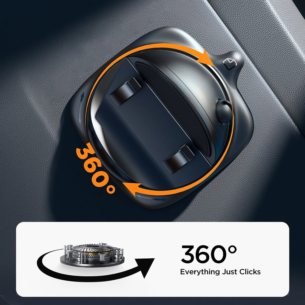 360° Rotating Car Phone Holder | Adjustable Dashboard and Air Vent Mount for Cell Phones 4-6.5 Inches