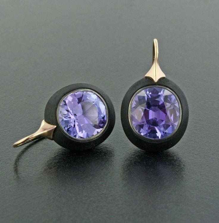 Vintage Violet Rounded Earrings