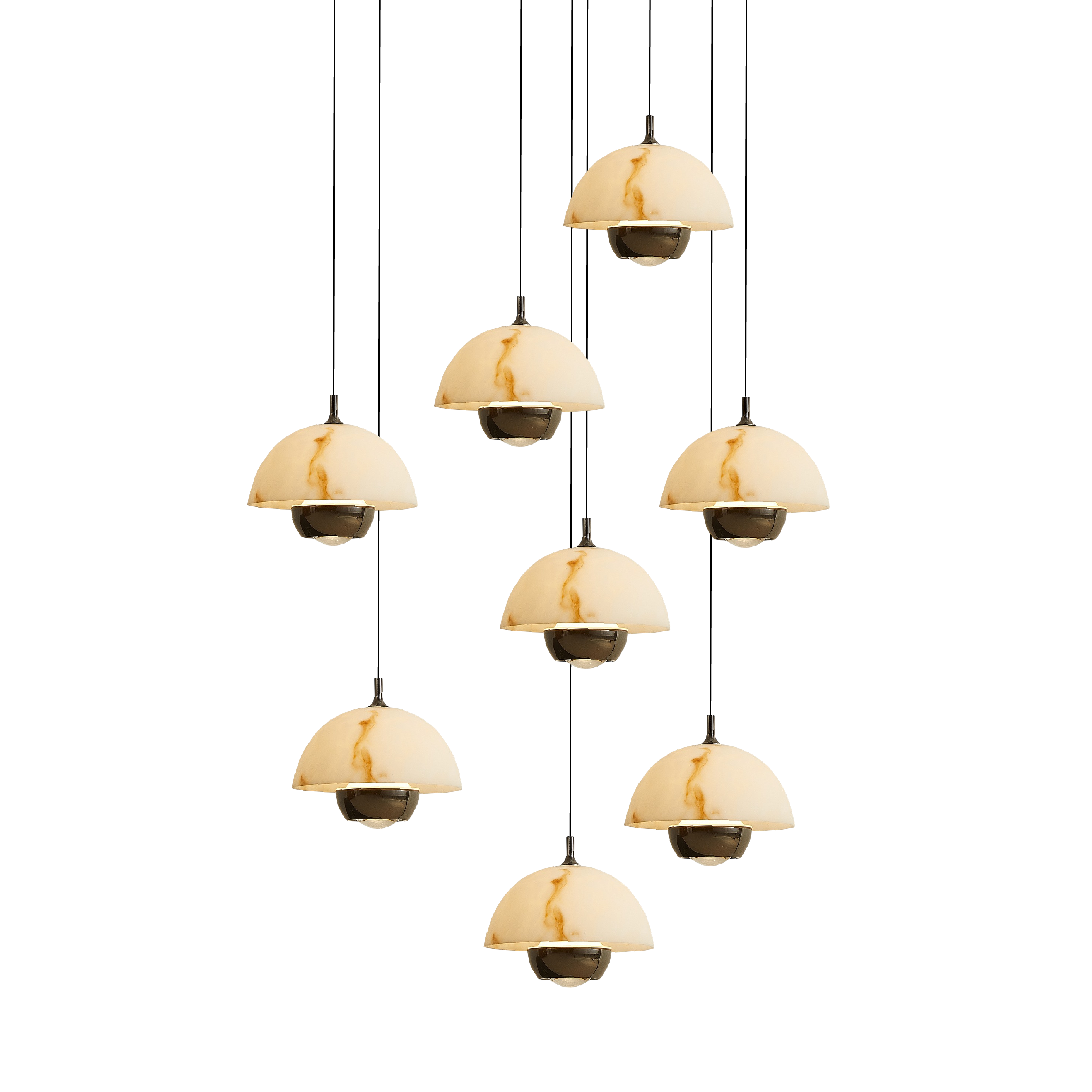 AureaStone | Luxury Natural Marble Staircase Chandelier