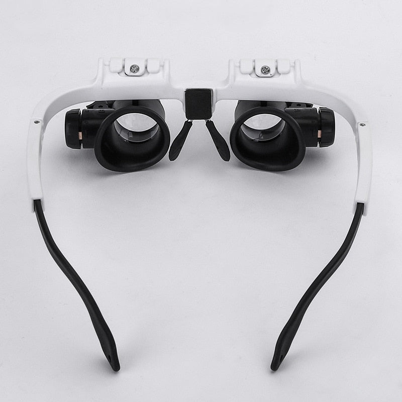 LoupGlow | Adjustable LED Magnifying Glasses with 8x, 15x, and 23x Magnification for Precision Work