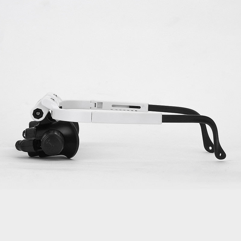 LoupGlow | Adjustable LED Magnifying Glasses with 8x, 15x, and 23x Magnification for Precision Work