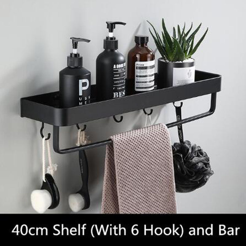 AluSpace | Black Space Aluminum Wall Shelf for Modern Simplicity