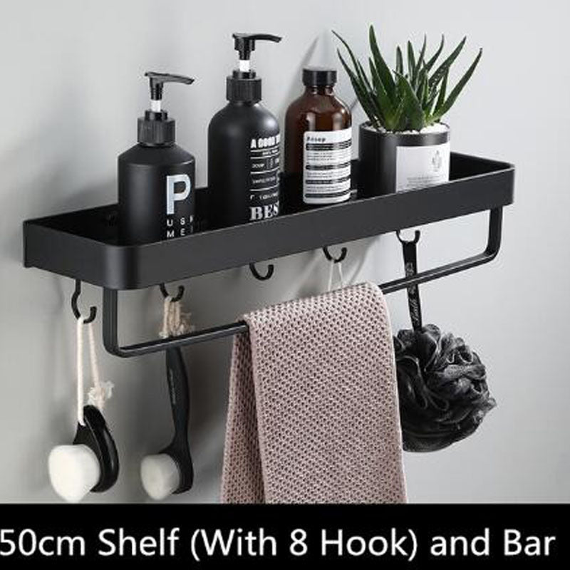 AluSpace | Black Space Aluminum Wall Shelf for Modern Simplicity