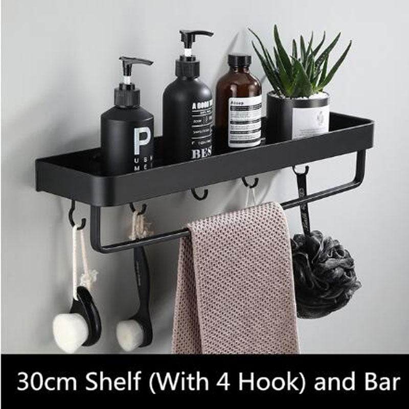 AluSpace | Black Space Aluminum Wall Shelf for Modern Simplicity