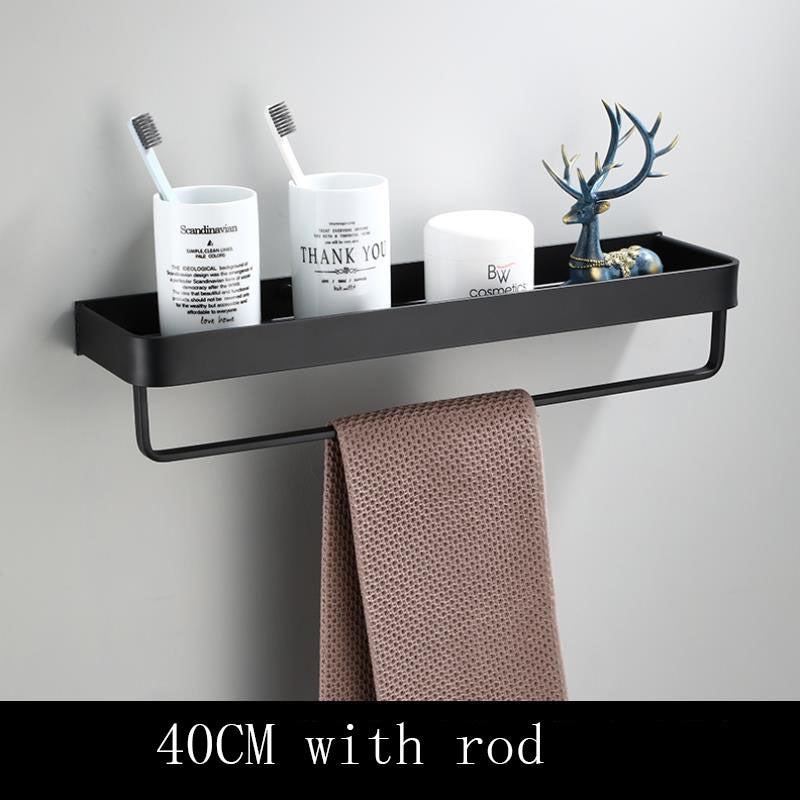 AluSpace | Black Space Aluminum Wall Shelf for Modern Simplicity