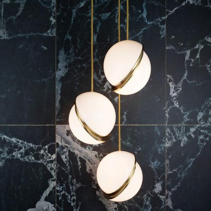 AstralAura | Elegant Crescent Moon Pendant Illumination