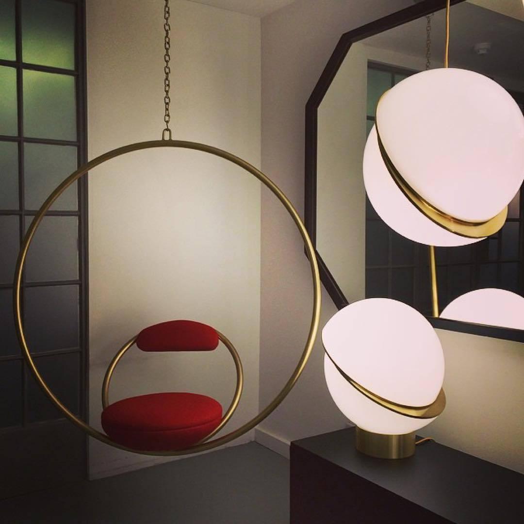 AstralAura | Elegant Crescent Moon Pendant Illumination