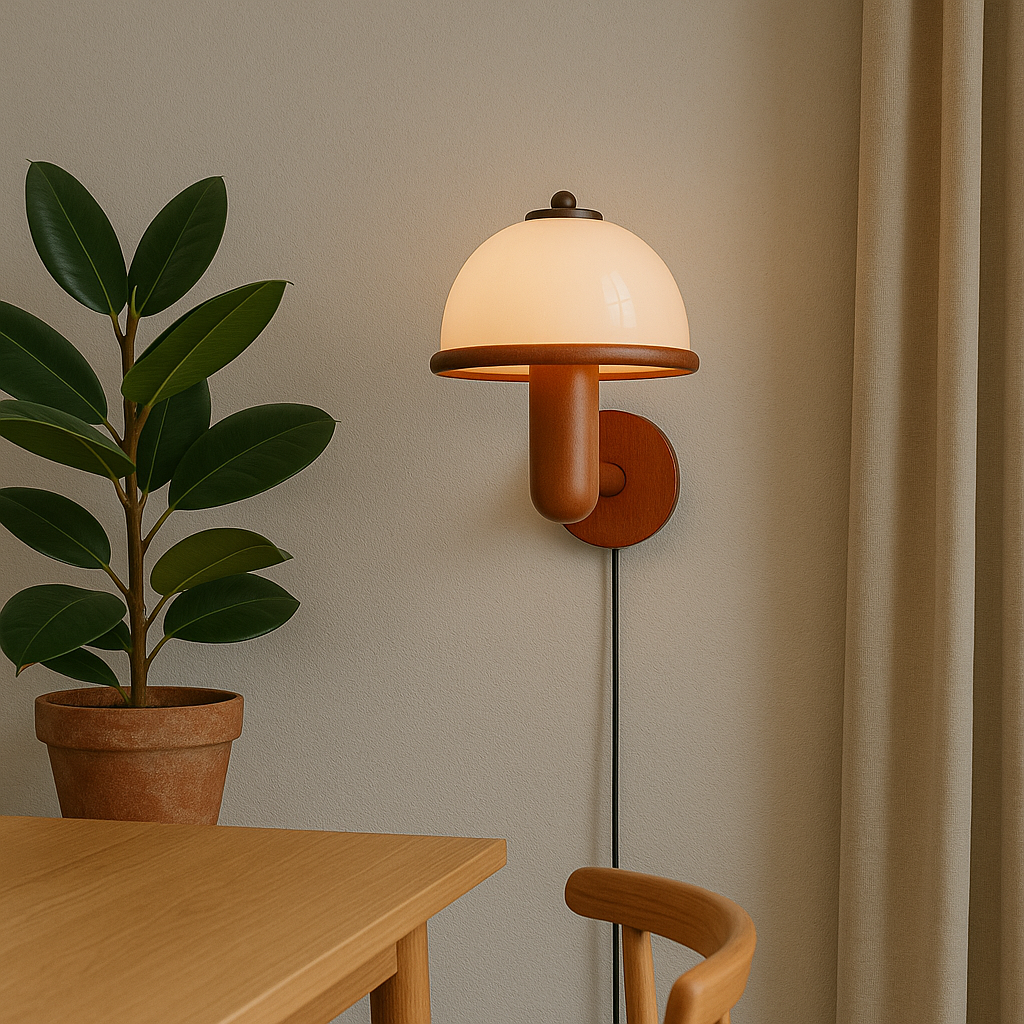 Aurisca | Minimalist Mushroom Wall Lamp for Sophisticated Interiors