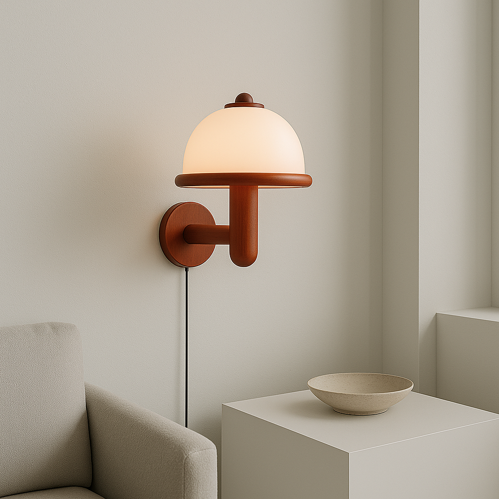 Aurisca | Minimalist Mushroom Wall Lamp for Sophisticated Interiors