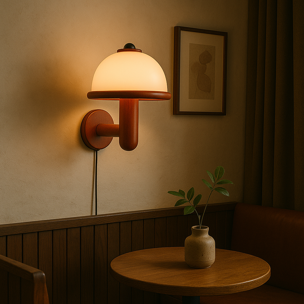 Aurisca | Minimalist Mushroom Wall Lamp for Sophisticated Interiors