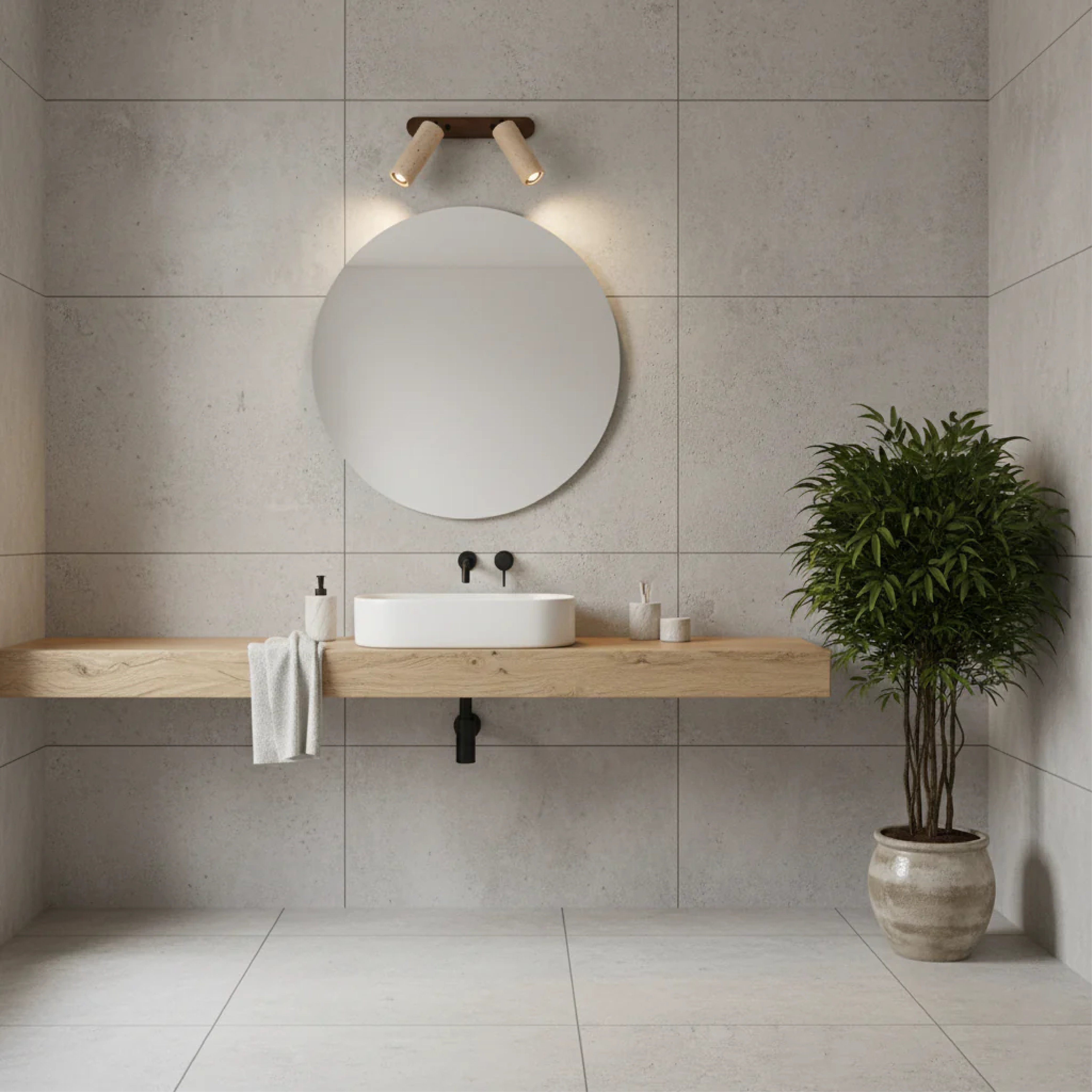 Aurivon | Travertine Swivel Wall Lamp with a Touch of Retro Charm
