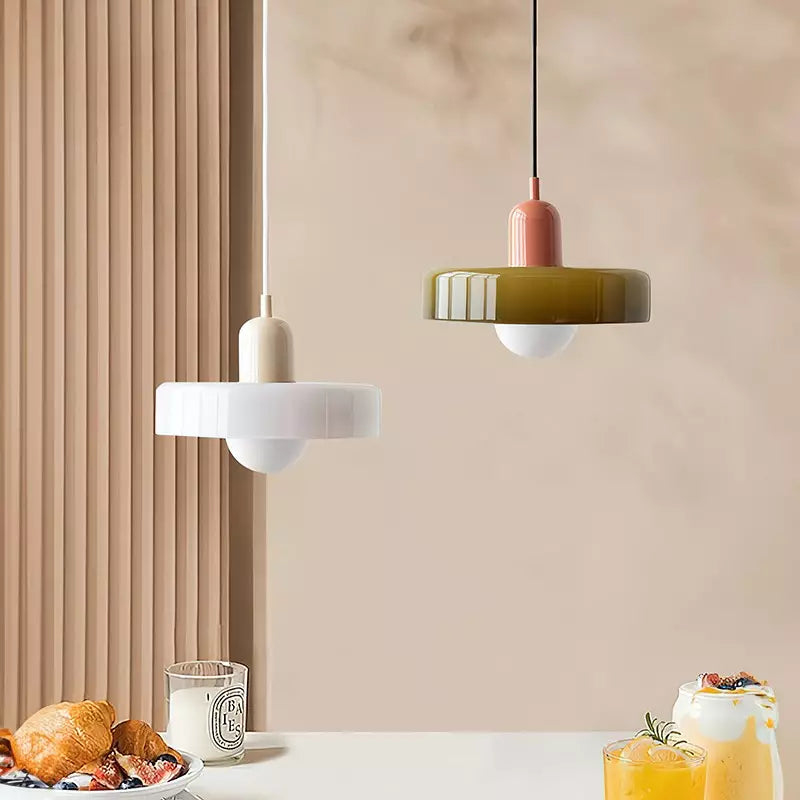 Linea | Bauhaus Colored Glass Pendant Lamp