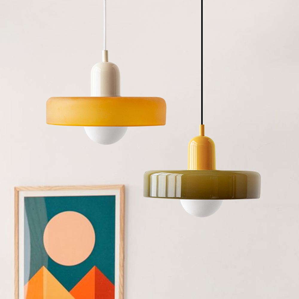 Linea | Bauhaus Colored Glass Pendant Lamp