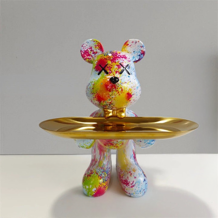 BearServe | Decorative Bear Sculpture with Tray