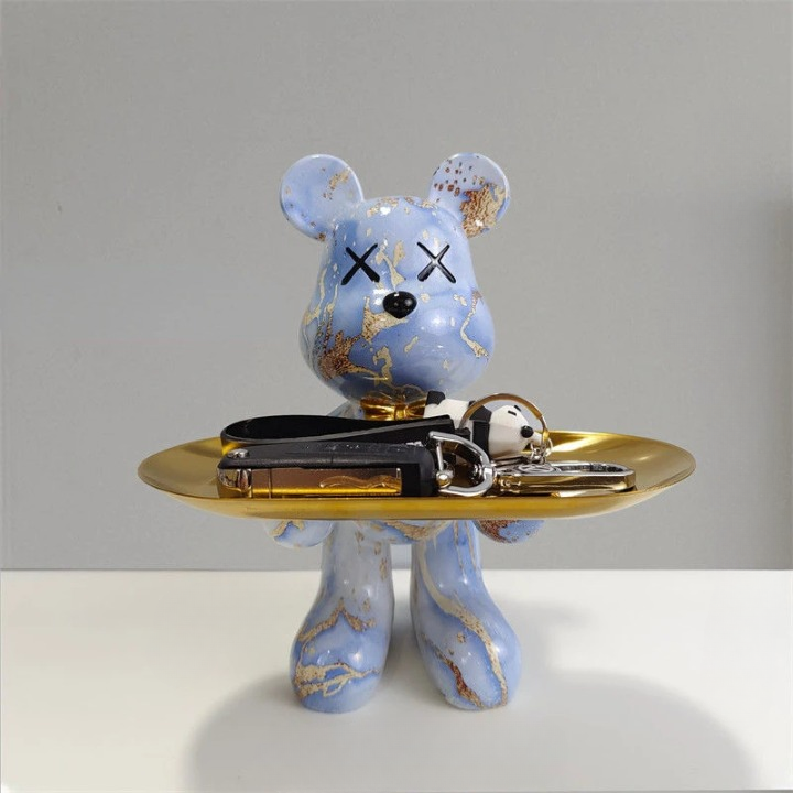 BearServe | Decorative Bear Sculpture with Tray