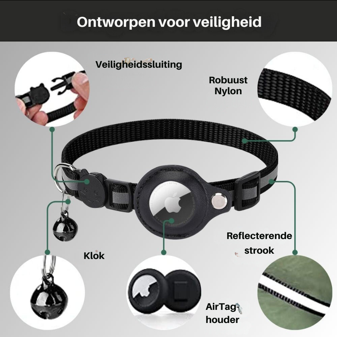 PetJoy | Cat GPS Tracker Collar with Quick Release Closure and Reflective Design for Enhanced Night Visibility