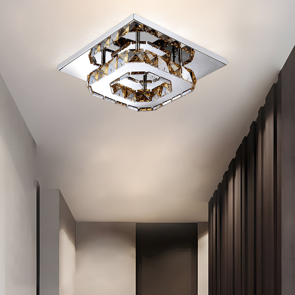 Solmere | Ceiling Light Crystal LED Modern Flush Fixture