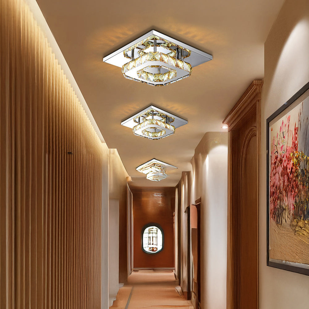 Solmere | Ceiling Light Crystal LED Modern Flush Fixture