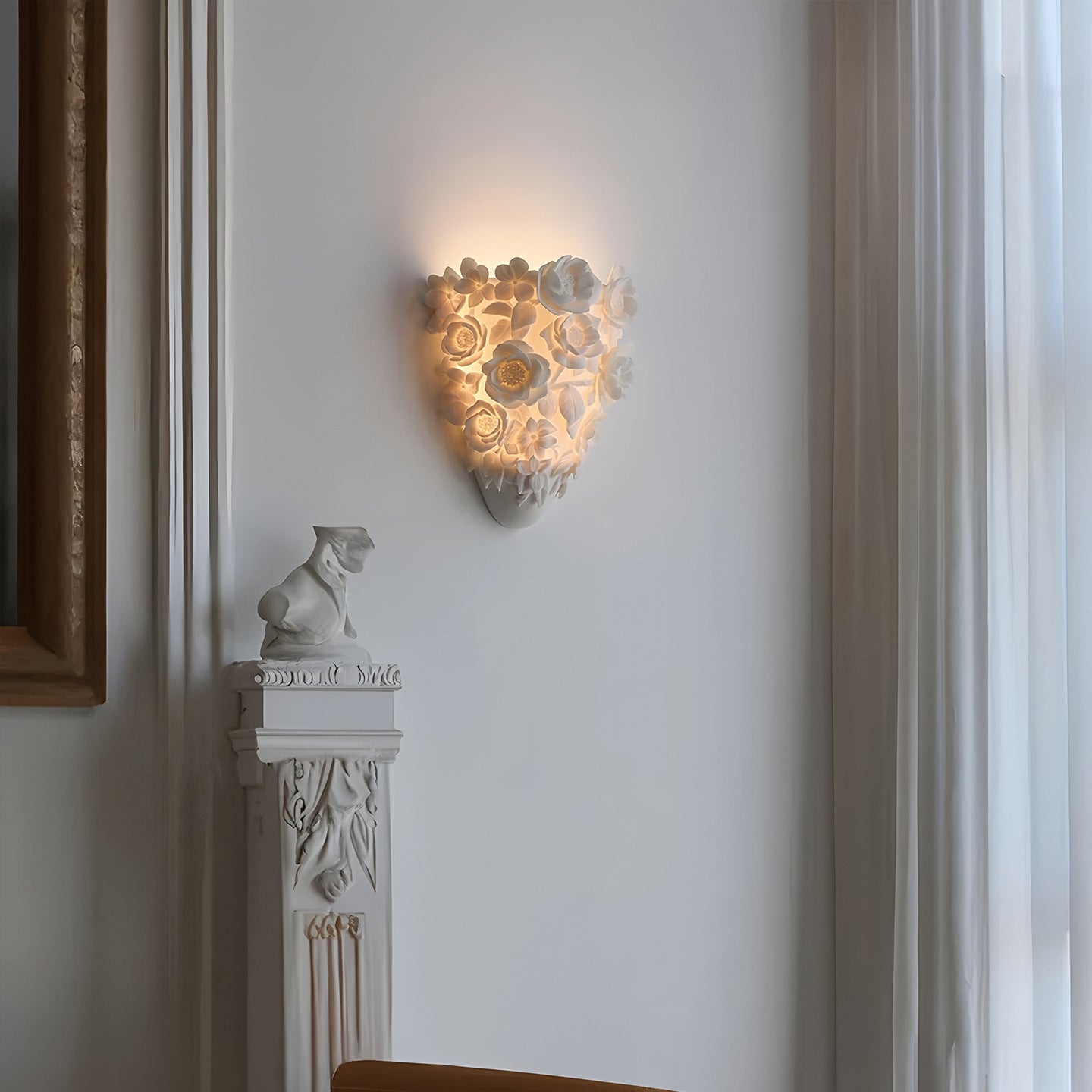 Glimora | Aesthetic Ceramic Flower Wall Lamp