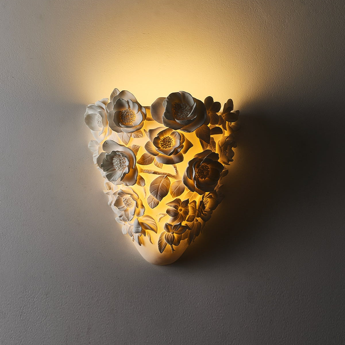 Glimora | Aesthetic Ceramic Flower Wall Lamp