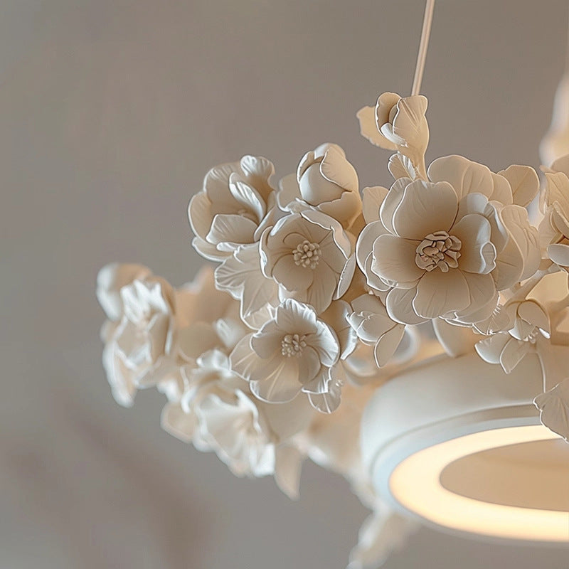 Illunor | Elegant Chandelier with Modern Touch of Ceramic Flowers