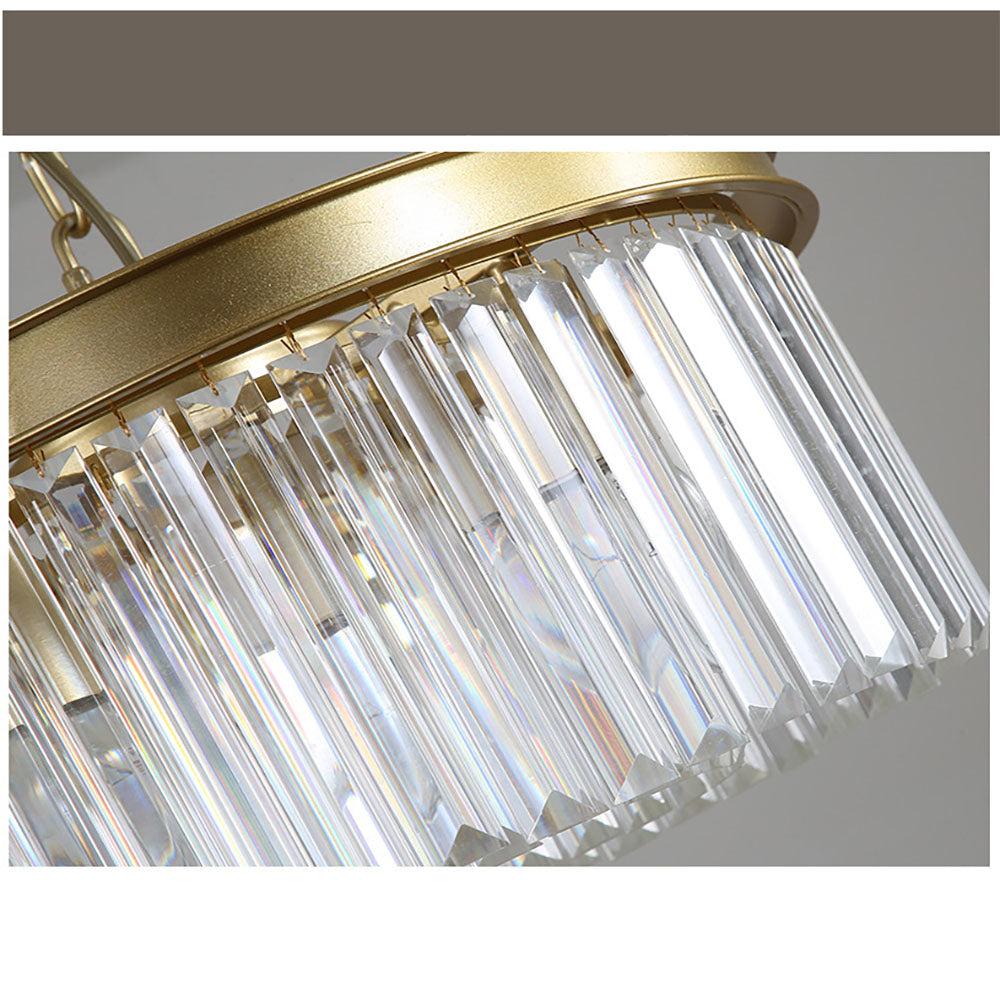 Clarune | Minimalist Crystal Flush Ceiling Light for Living Room