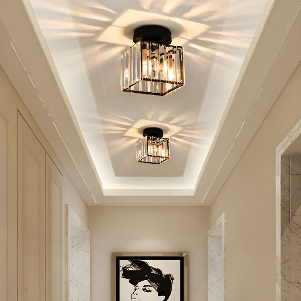 Solvia | Crystal Glass Ceiling Light for Modern Interiors
