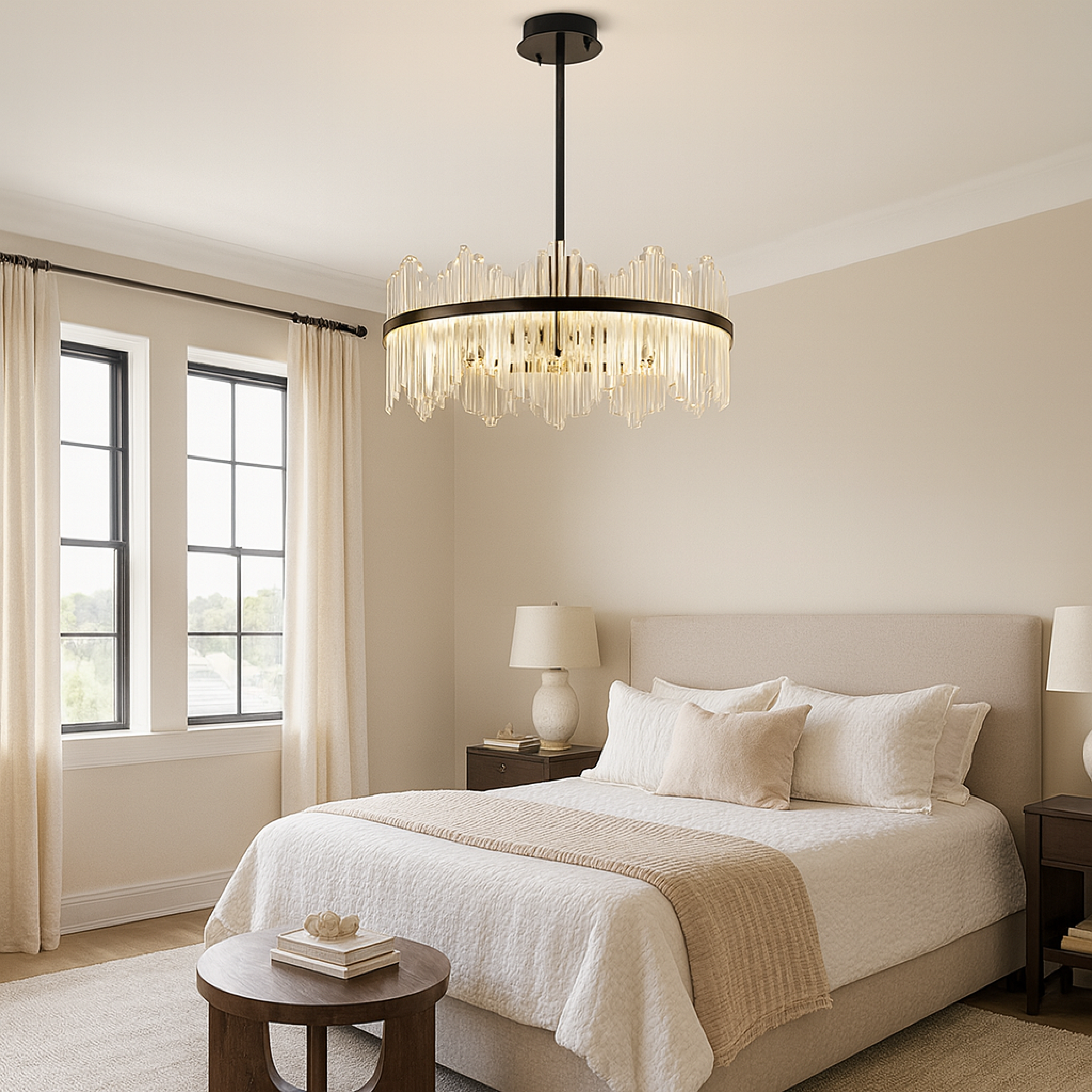 MonteLume | Crystal Black Chandelier Terri