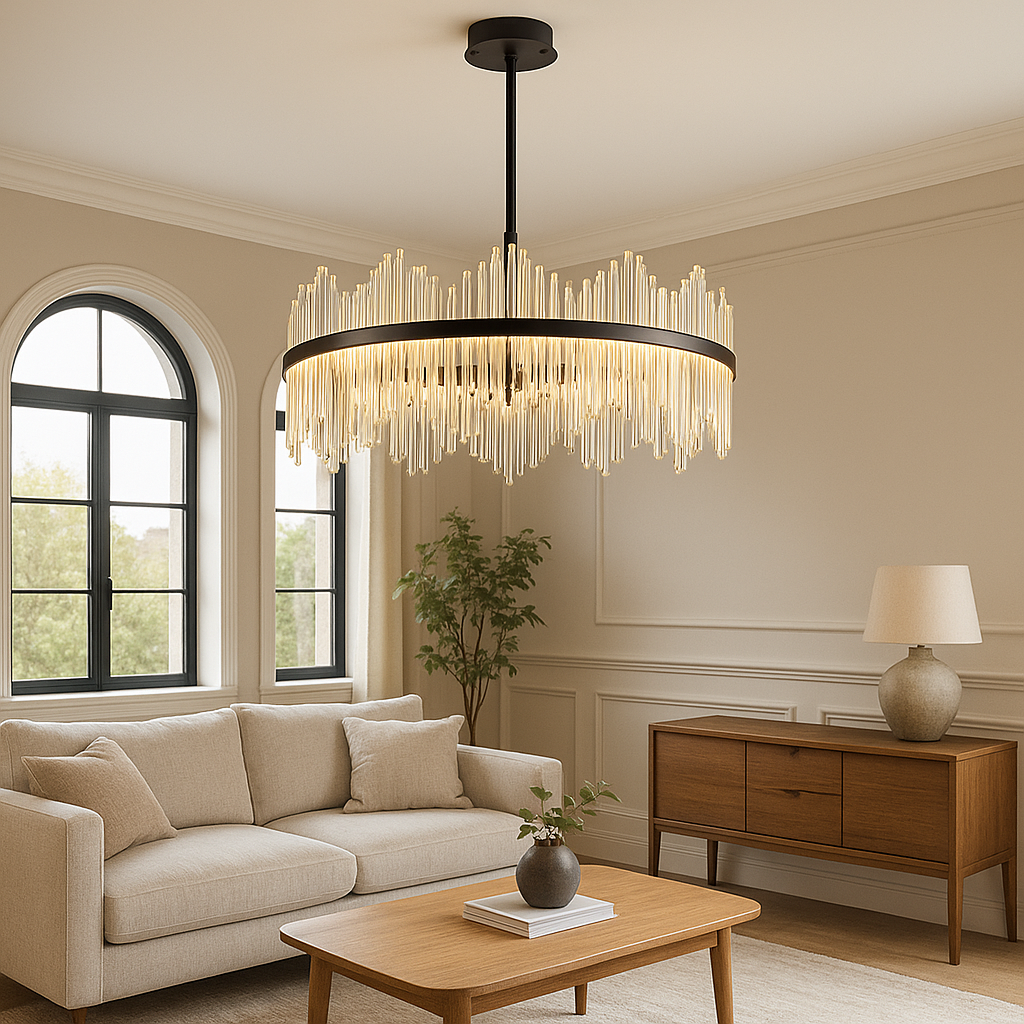 MonteLume | Crystal Black Chandelier Terri