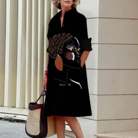 Elegant Casual Printed Women's Midi Dress | Flattering Summer Style for Any Occasion