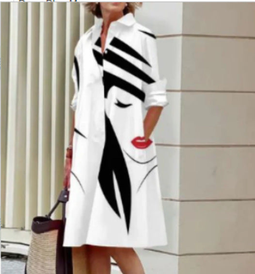 Elegant Casual Printed Women's Midi Dress | Flattering Summer Style for Any Occasion