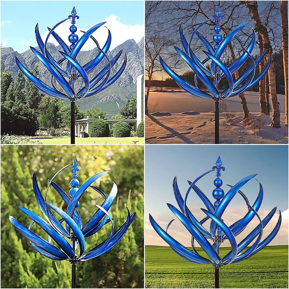 Elegant Garden Wind Spinner | Weather-Resistant Stainless Steel Decorative Accent for Outdoor Spaces, 45 cm Diameter