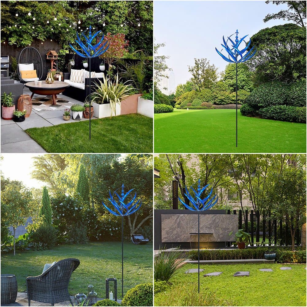 Elegant Garden Wind Spinner | Weather-Resistant Stainless Steel Decorative Accent for Outdoor Spaces, 45 cm Diameter