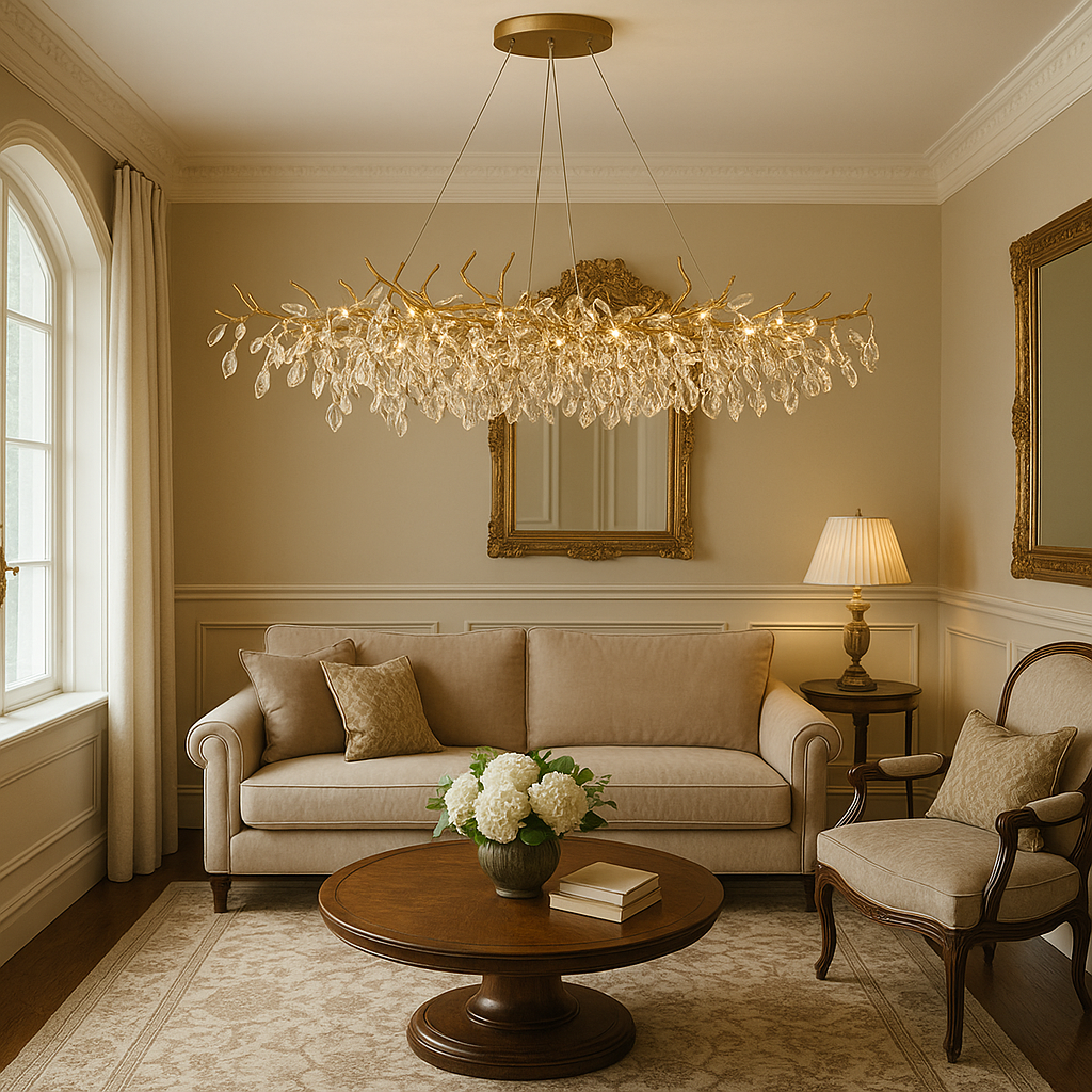 Luxvia | French Style Glass Chandelier with Modern Touch