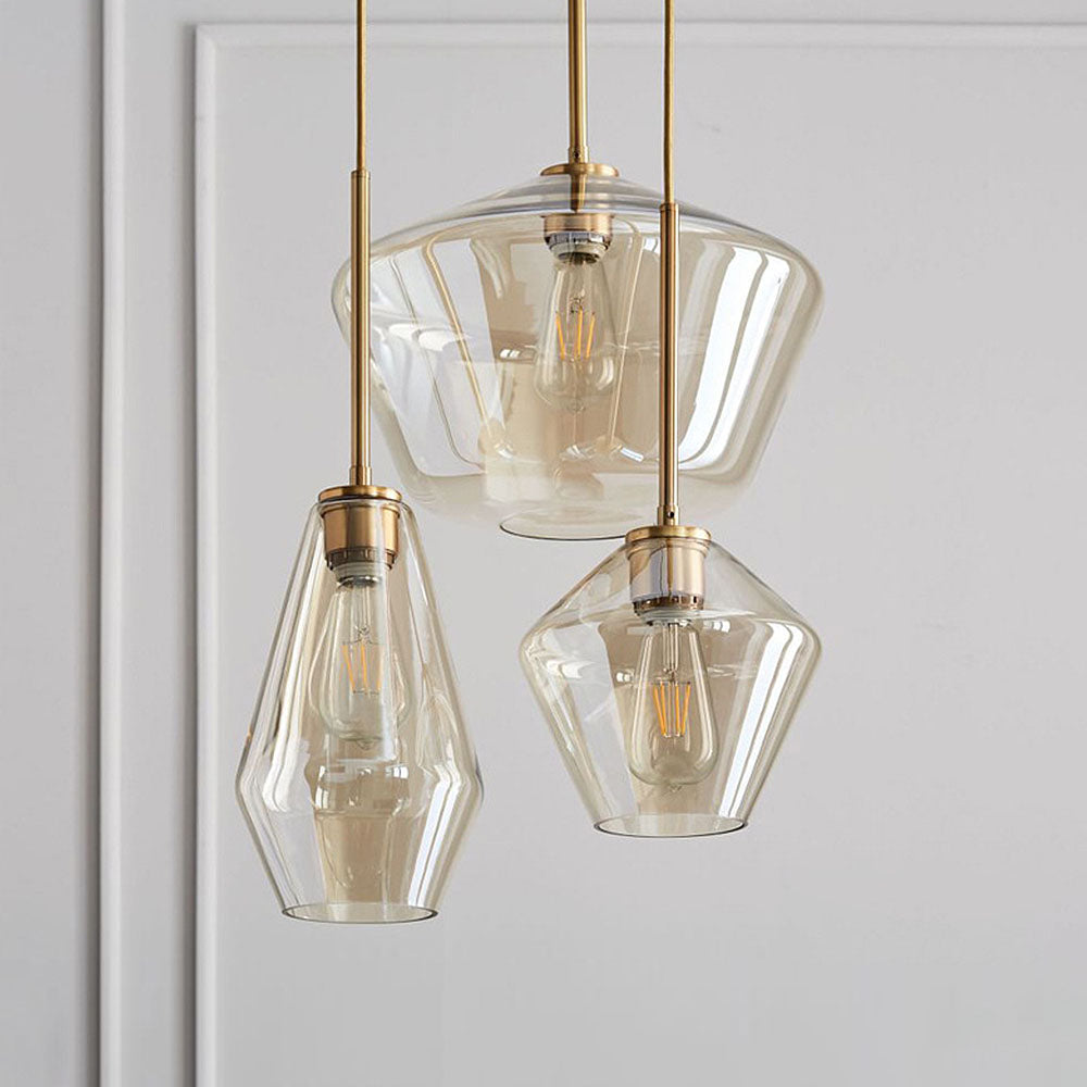 Luminth | Glass Pendant Light with Industrial Vintage Style