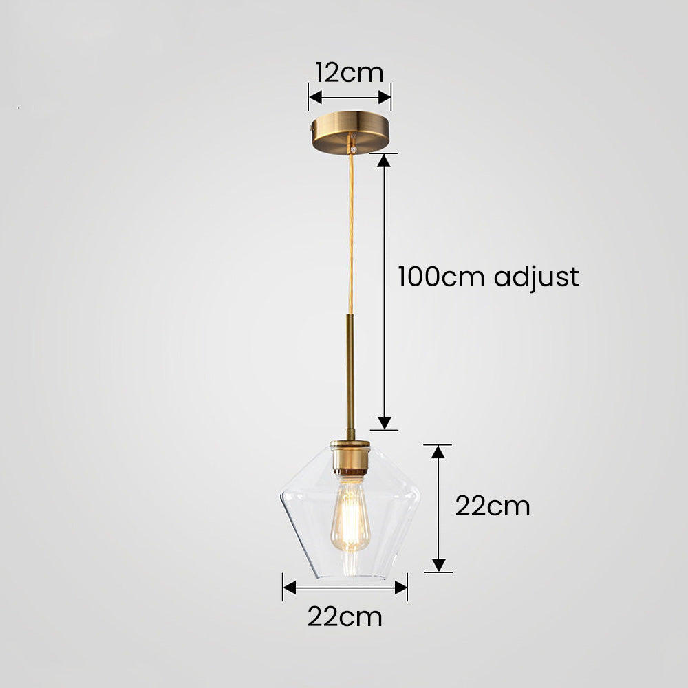 Luminth | Glass Pendant Light with Industrial Vintage Style