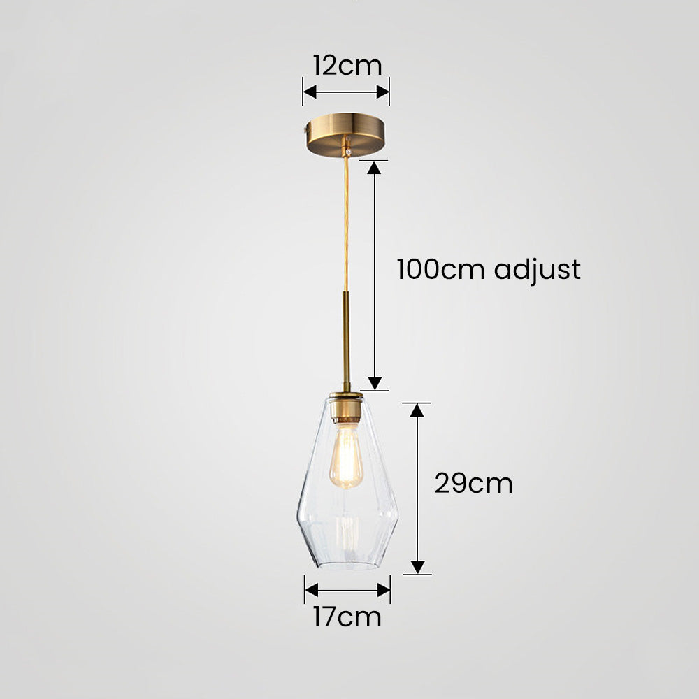 Luminth | Glass Pendant Light with Industrial Vintage Style