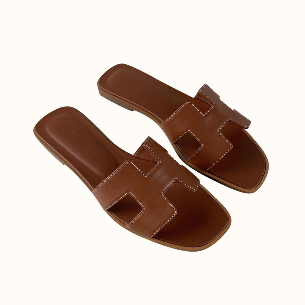 H Sandal | Classic Elegance of H-Design Leather Sandals