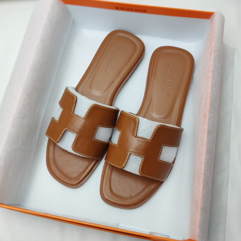 H Sandal | Classic Elegance of H-Design Leather Sandals
