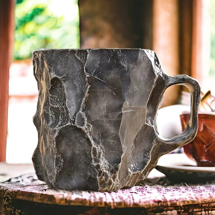 Handcrafted Mineral Crystal Mug | Insulated, Microwave Safe, 350-450 ml, Unique Design