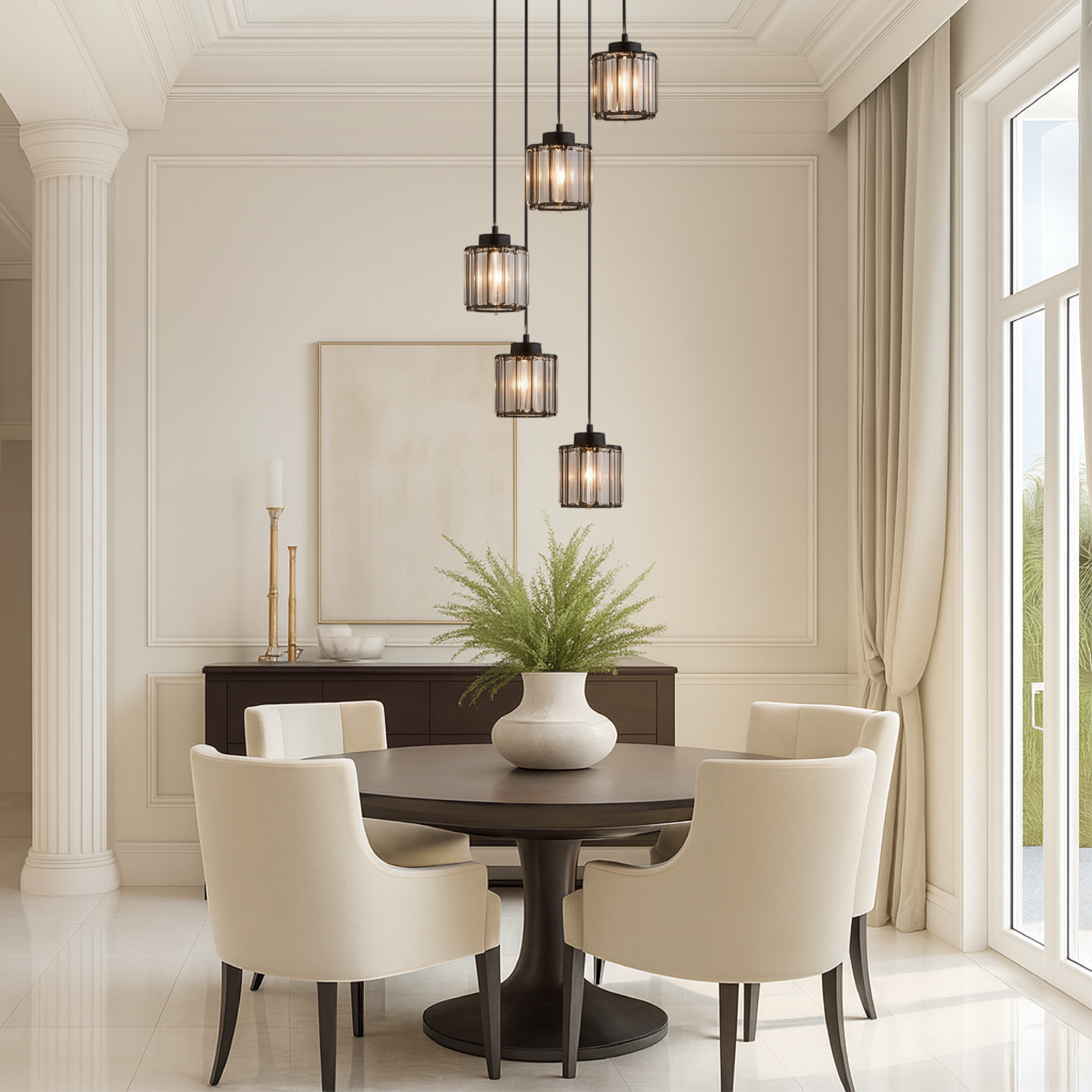 Marbleux | Crystal Stair Chandelier