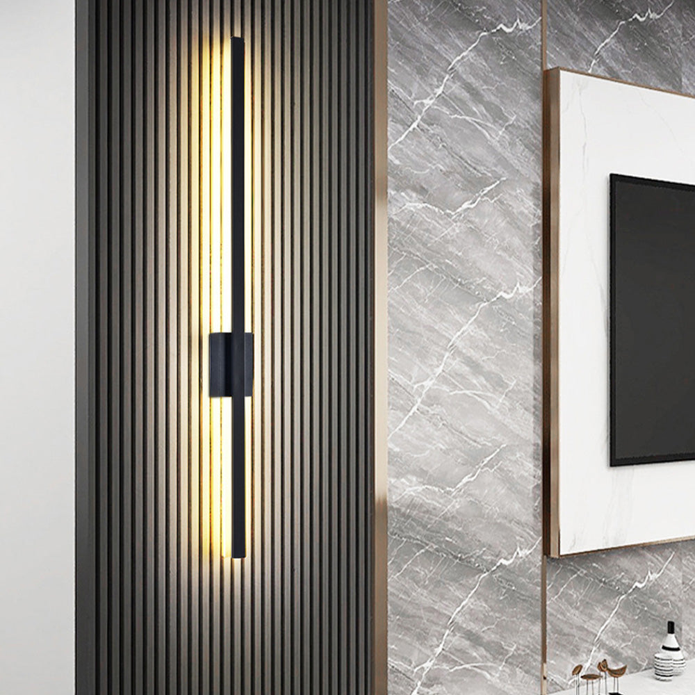 Lumetza | Industrial Minimalist Long LED Iron Wall Lights for Contemporary Living Room Décor and Stylish Illumination