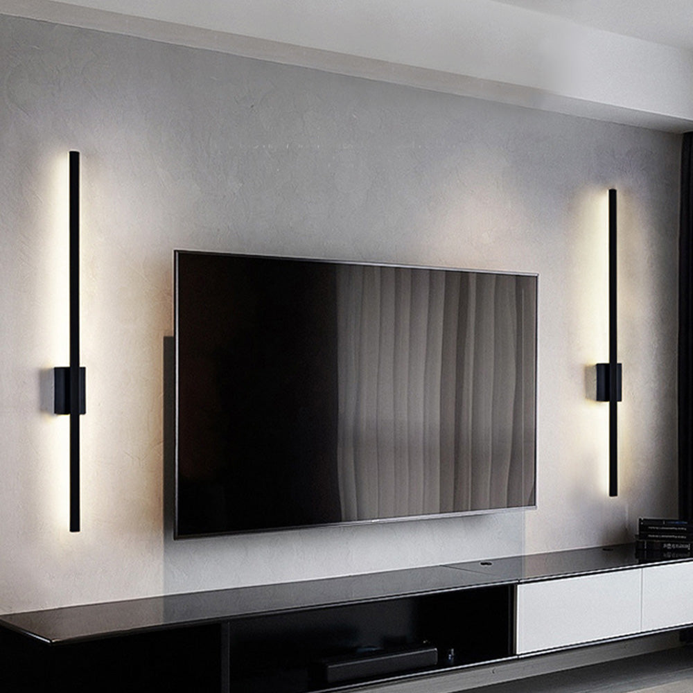 Lumetza | Industrial Minimalist Long LED Iron Wall Lights for Contemporary Living Room Décor and Stylish Illumination