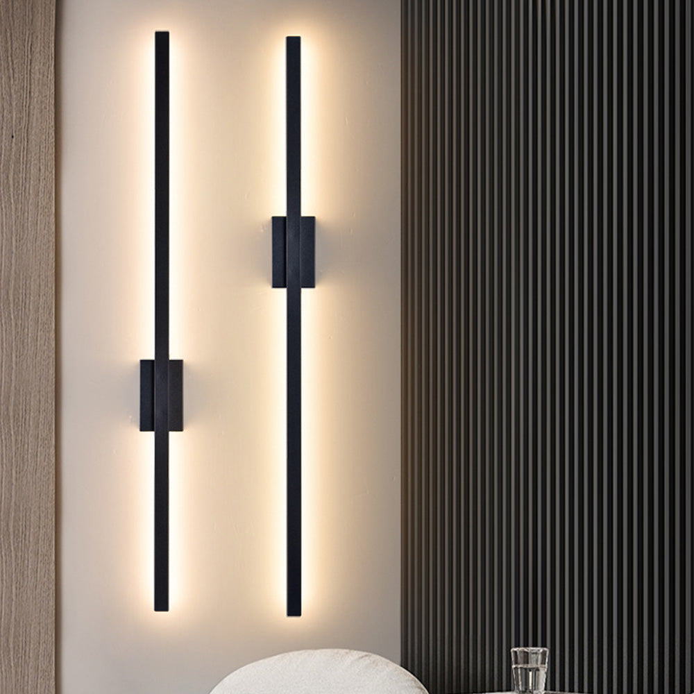 Lumetza | Industrial Minimalist Long LED Iron Wall Lights for Contemporary Living Room Décor and Stylish Illumination
