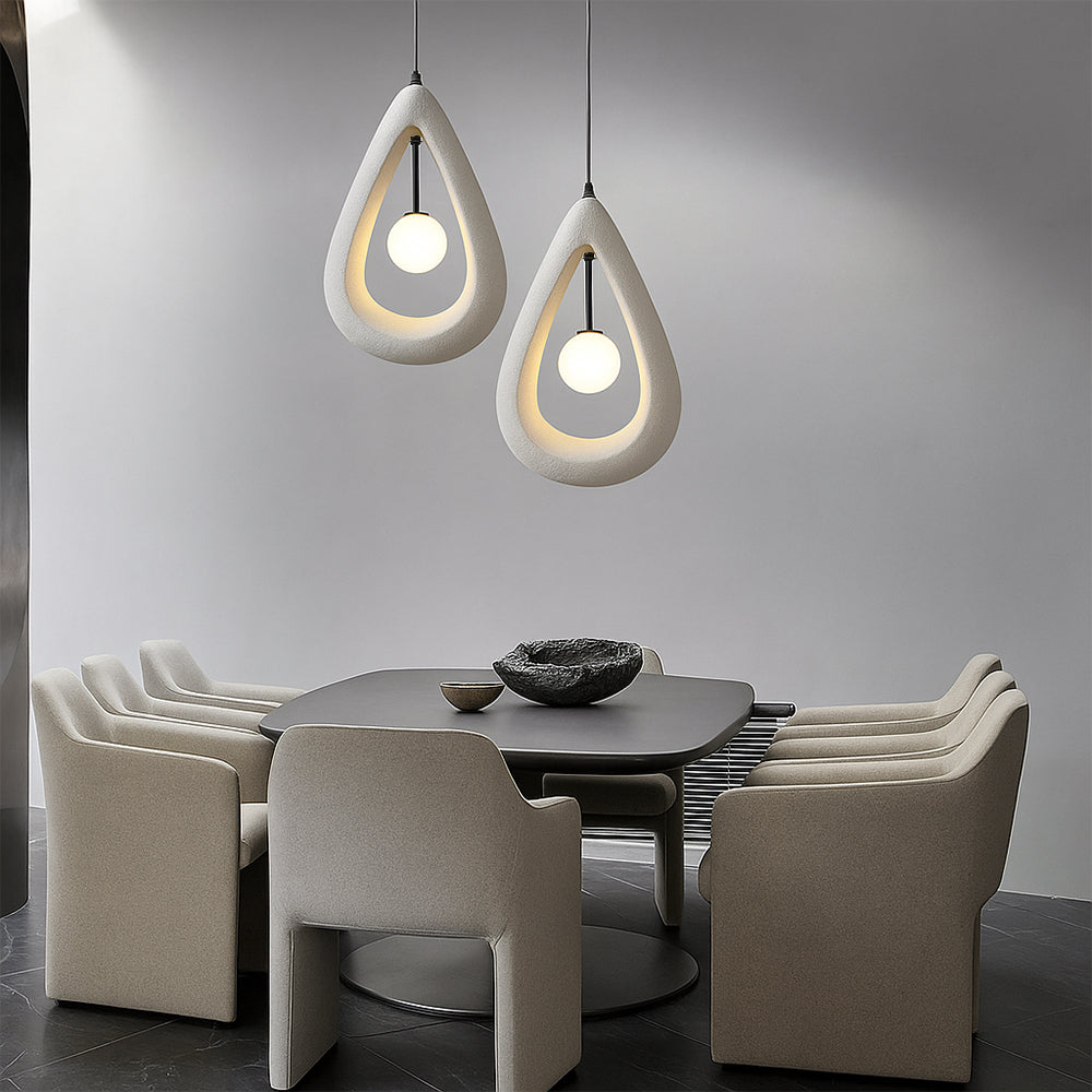 Terrance | Japandi Oval Pendant Lamp