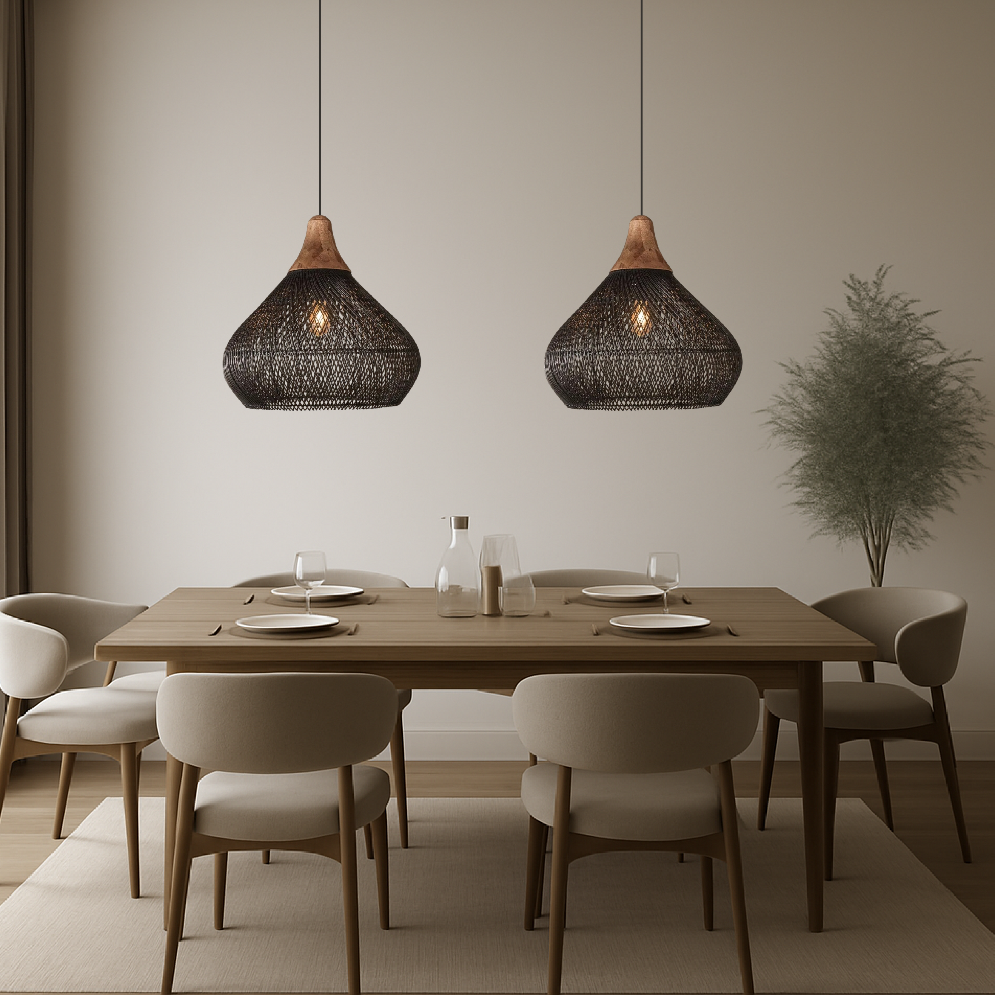 AerisLume | Modern Japanese Pendant Light