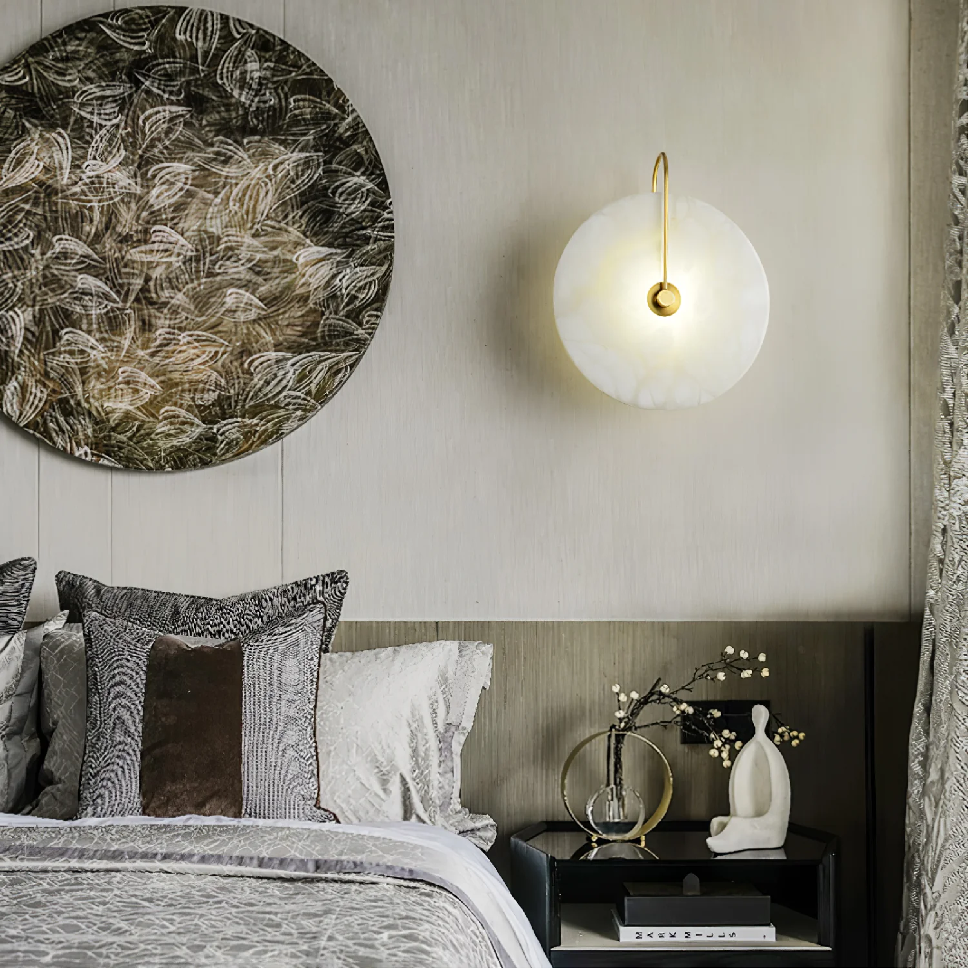 Lumenda | Elegant Alabaster Marble LED Wall Lamp for Modern Décor
