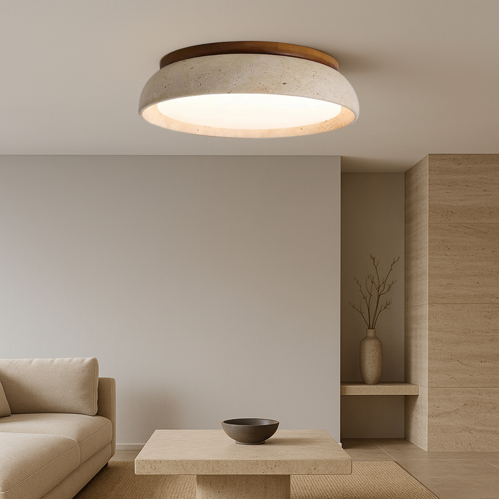 Lumeon | Classic Travertine-Style Ceiling Light for Sophisticated Spaces